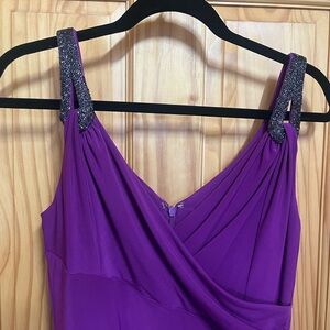 Ralph Lauren Purple  Ruched dress front